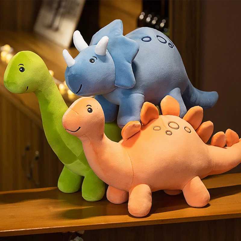 Colorful Dinosaur Plush Toy Cute Stuffed Animals Triceratops Plushies Kawaii Soft Kids Toys for Boys Girls Home Decor M260529