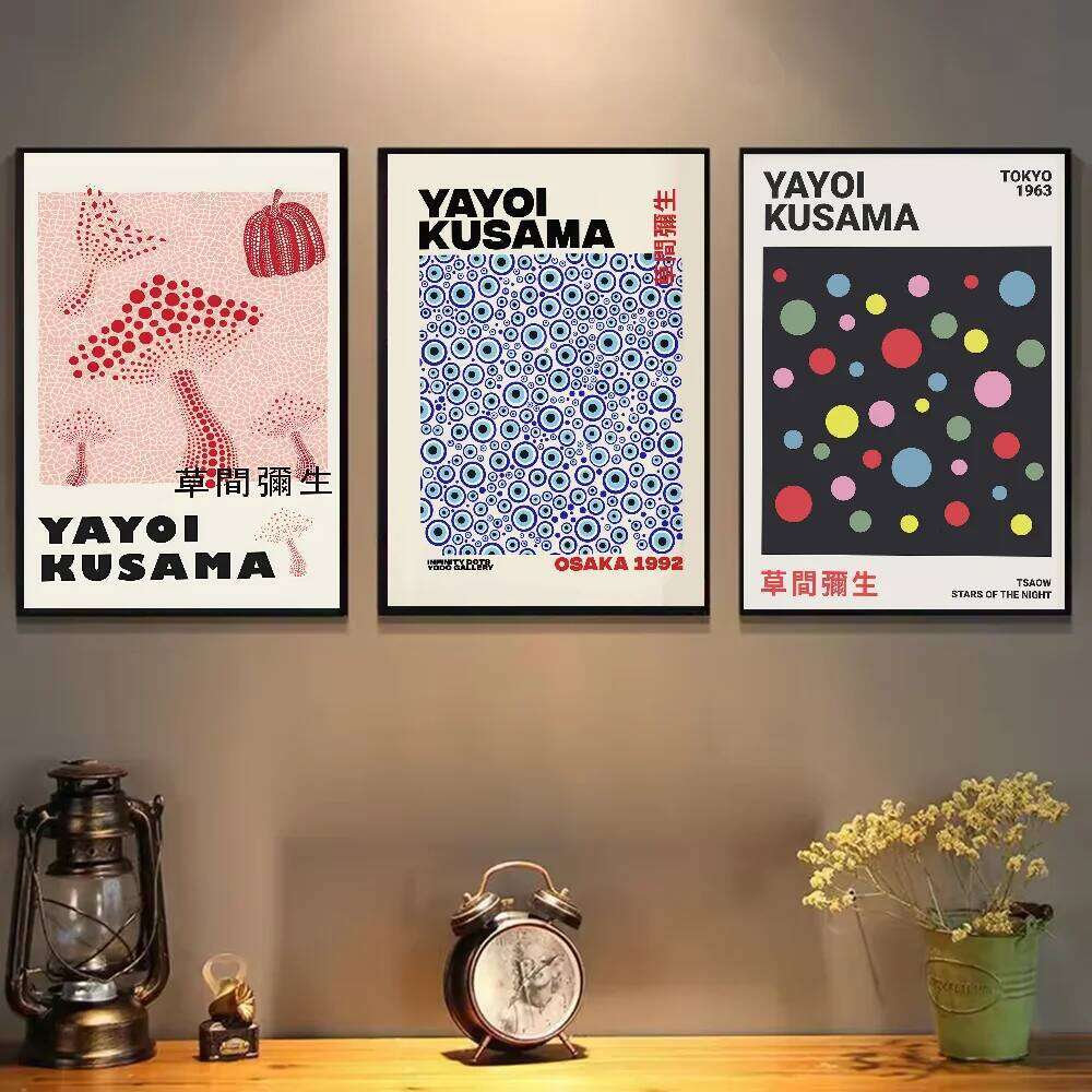 Y-Yayoi Kusama Pumpkin Poster HD art sticky wall waterproof home living room bedroom bar aesthetic decoration 26L0529 - view 3