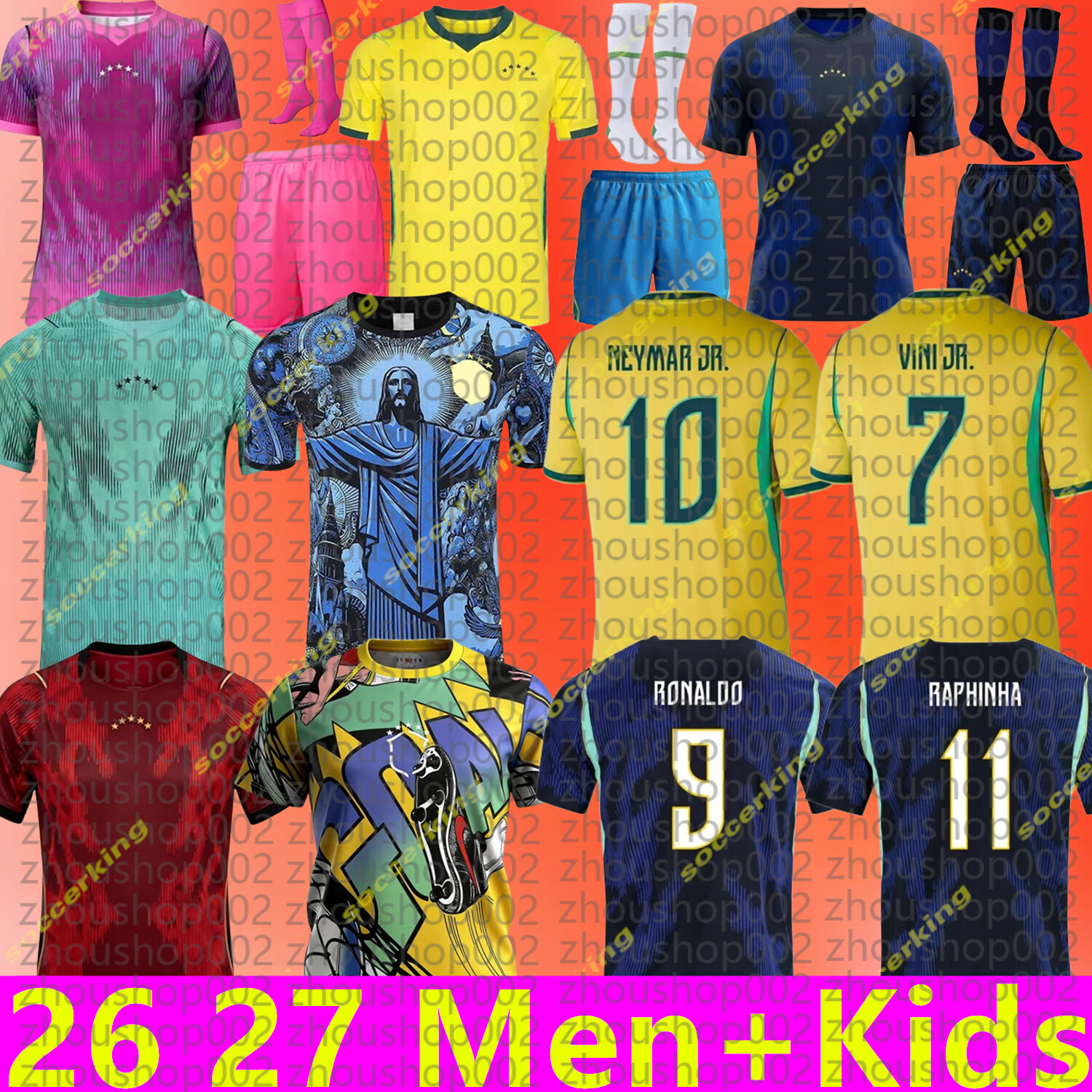 world cup 2026 2027 BRAZILS 26 27 soccer jerseys Camiseta de futbol PAQUETA RAPHINHA football shirt maillot MARQUINHOS VINI JR brasil RODRYGO MEN KID 