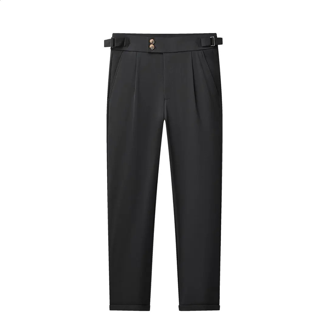 High Quality Mens Dress Pants Stretch Smart Casual Wrinkle Free Suit Men Regular Fit Work Spring Autumn y260618 - view 6