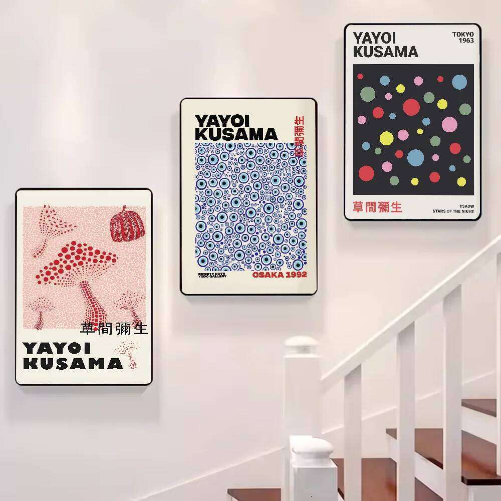 Y-Yayoi Kusama Pumpkin Poster HD art sticky wall waterproof home living room bedroom bar aesthetic decoration 26L0529 - view 4