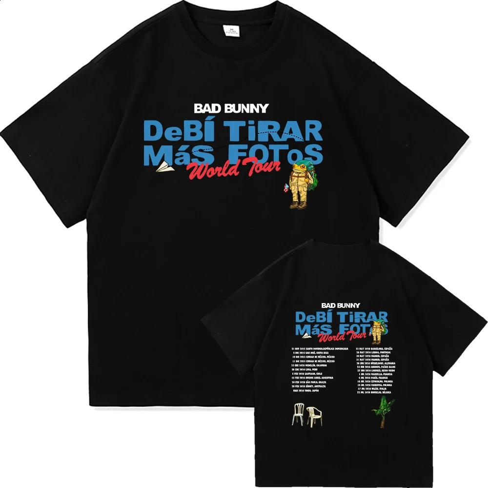Bad Bunny DTMF World Tour -2026 TShirt Menwomen Clothing Vintage Harajuku High Quality Clothes Cotton TShirts for Fans Gift 260529