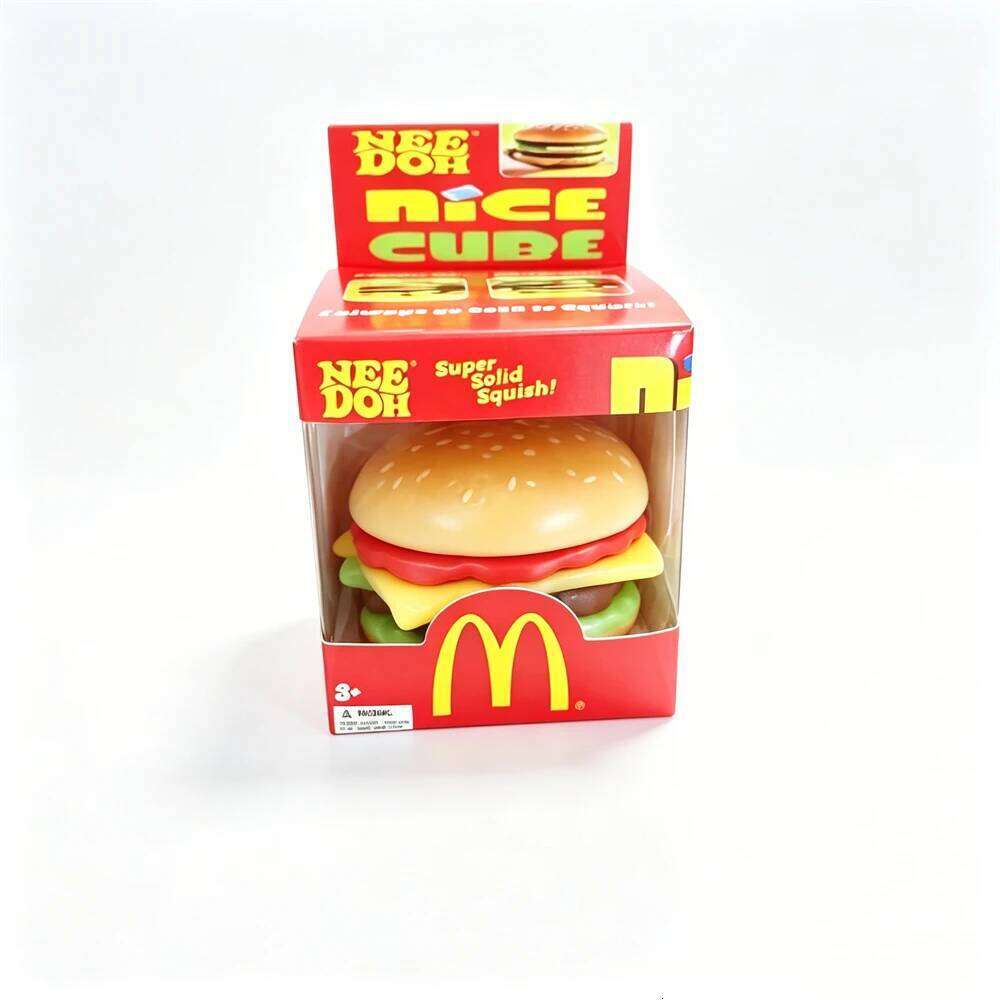 McDonald's Style Burger Squishy - NeeDoh Super Soft Squeeze Fidget Toy Anxiety Relief, Creative Sensory Stress Ball Gift W260529 - view 7