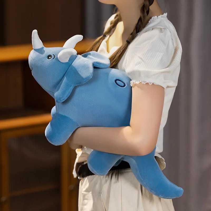 Colorful Dinosaur Plush Toy Cute Stuffed Animals Triceratops Plushies Kawaii Soft Kids Toys for Boys Girls Home Decor M260529
