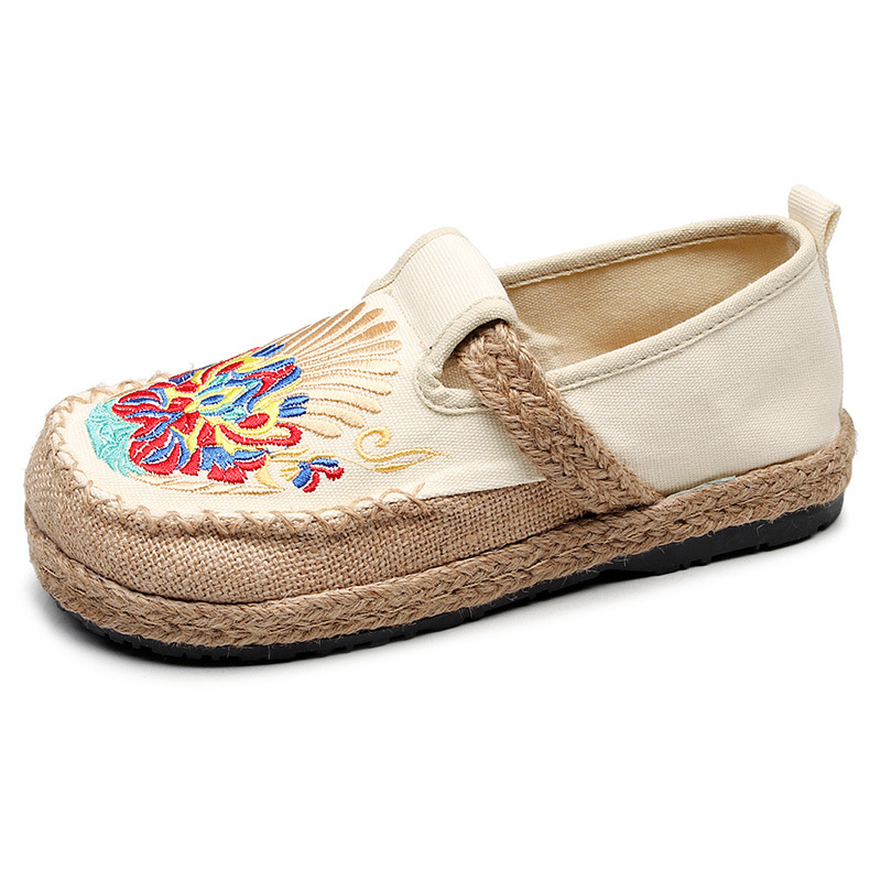 Dress Shoes Deninm Cloth Wedges Heel Sandals Women Round Toe Letter Embroider Ankle Strappy Platform Sandalias Spring Summer Vacation