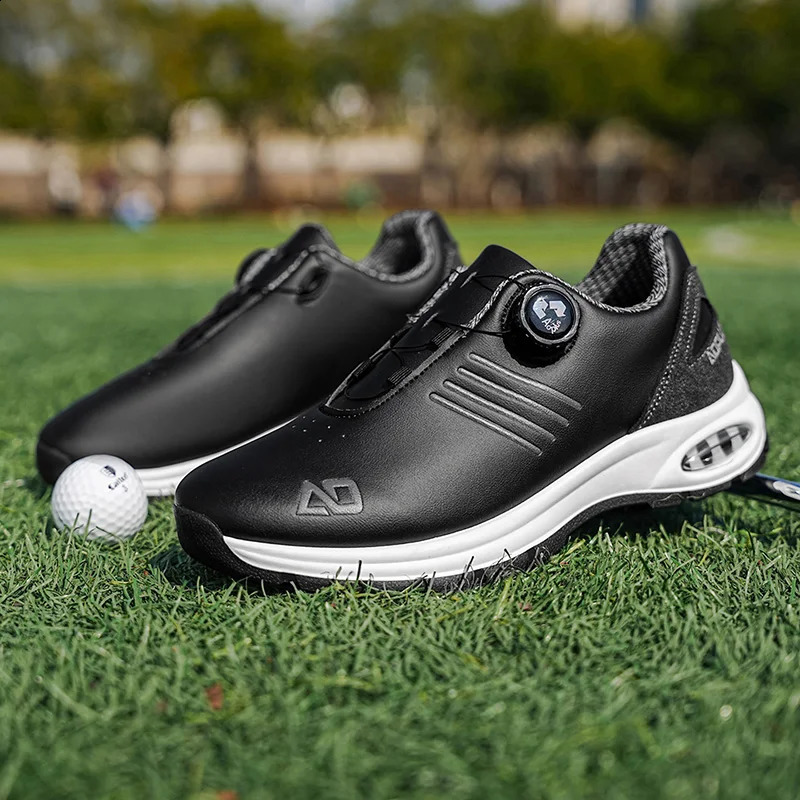 KnobLock AirCushioned Golf Sneakers Waterproof NonSlip ShockAbsorbing Casual Mens Shoes 260528