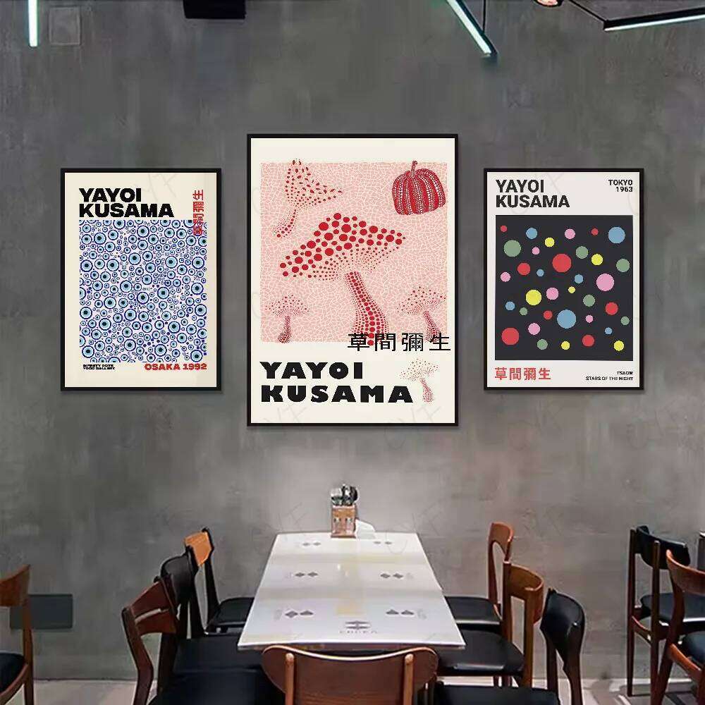 Y-Yayoi Kusama Pumpkin Poster HD art sticky wall waterproof home living room bedroom bar aesthetic decoration 26L0529 - view 5