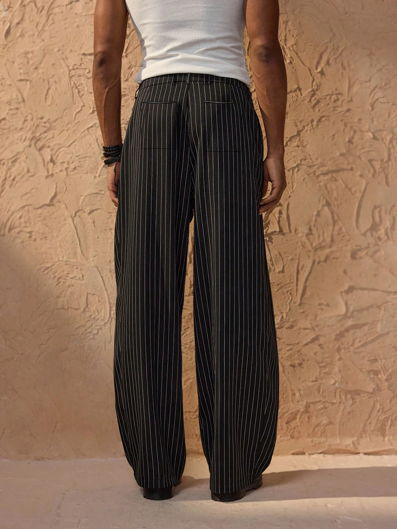 plus Size Mens Striped Casual Pants Trendy Comfortable Daily Wear Long Trousers y260618 - view 3