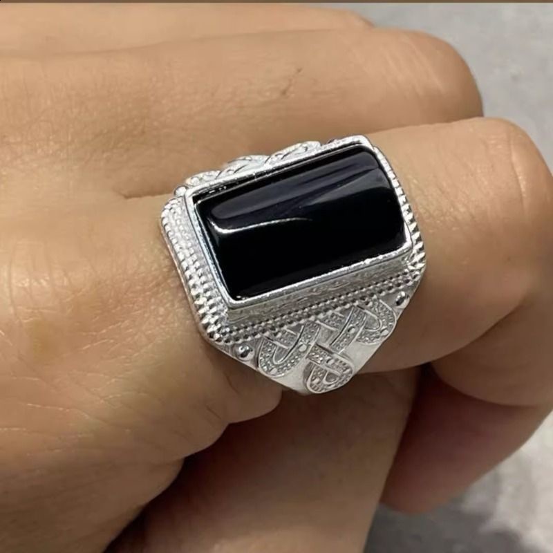 Mongolian element pure 925 sterling silver Mongolian ring mens ring pure silver Mongolian silver ring adjustable silver jewelry Tibetan style element 