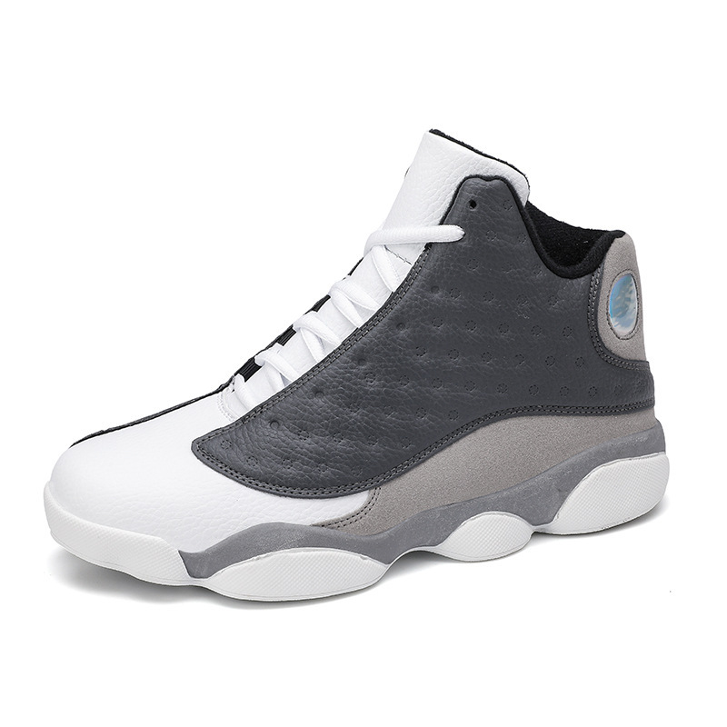 Free shipping luxury Mens High-Top Basketball Shoes Black White Non-Slip Athletic Sneakers Breathable Cushioning Sport Shoes Training & Daily Wear hot