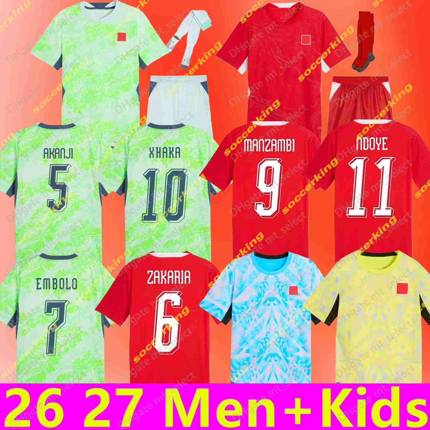 2026 World Cup National Team Switzerland 26 27 Soccer Jerseys ELVEDI Embolo FREULER SEFEROVIC XHAKA STEFFEN ZAKARIA home away 2026 2027 Football shirt