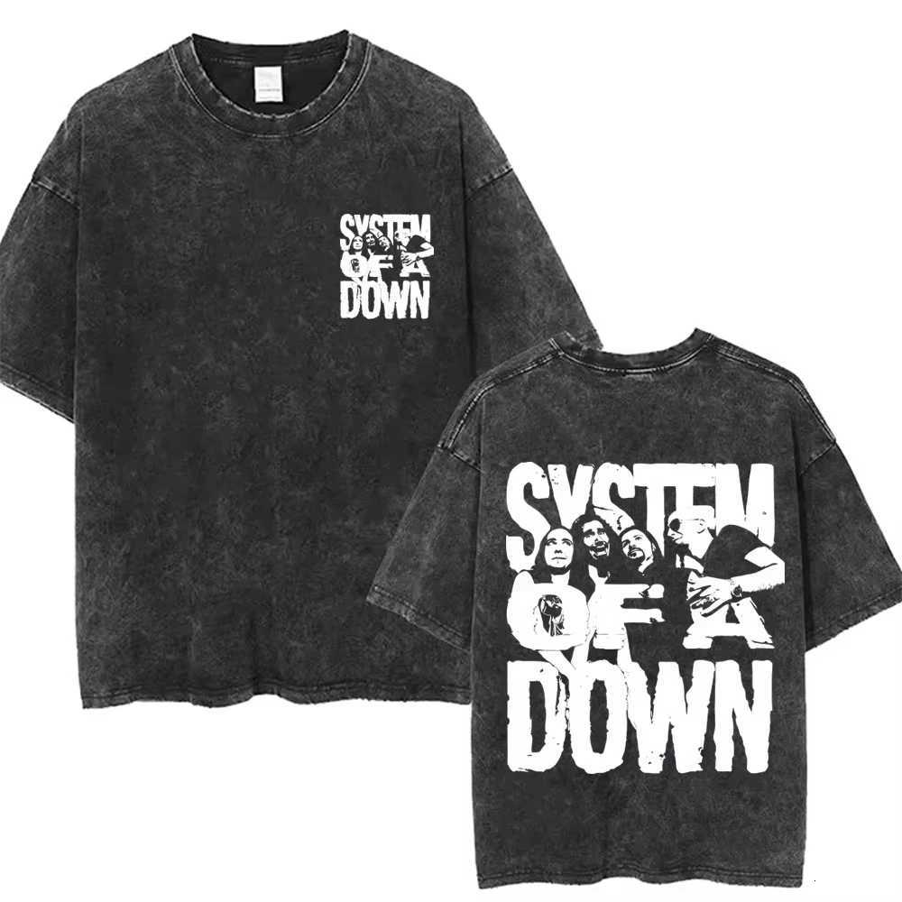 System of A Down Toxicity Album Graphic Washed T-shirts Men Women Rock Oversized T Shirt Male Vintage Alternative Metal T-shirts L260529