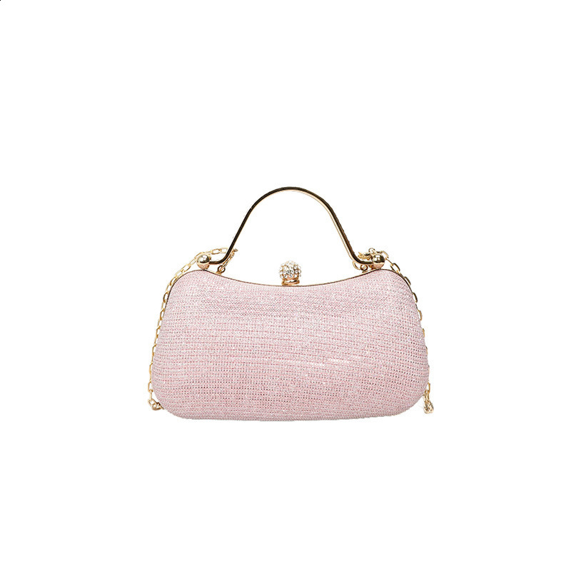 Chain Handbag Niche Womens Fashion Evening Bag Sparkling Diamond Crossbody Banquet Clutch Wedding Party 240813