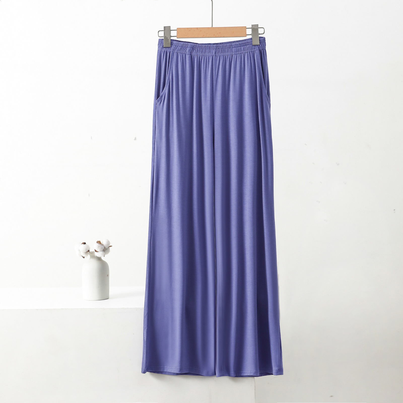 Women's Sleepwear Modal Cotton Home Pants with Pocket for Women's Spring and Summer 8xl Loose Casual Wear Thin Wide Leg Pajamas Pants 231026