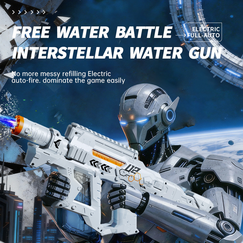 Sci-Fi Electric Water Blaster with Summer Party Lights