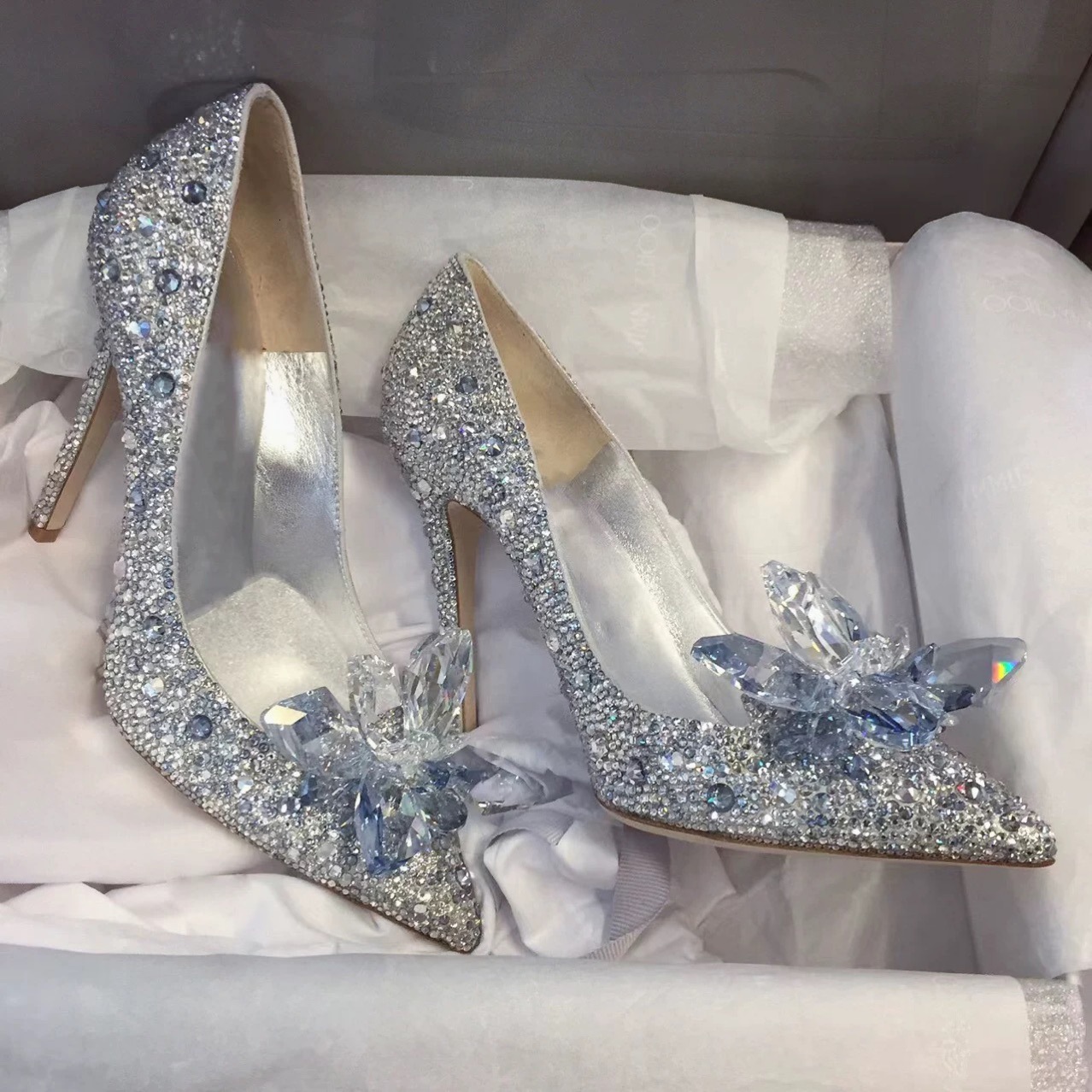 Designer shoe New Style French Bride Main Dress Princess Crystal Women Wedding Rhinestone High Heels Single Shoes