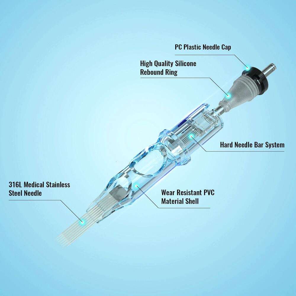 50pcs Liqi Mixed Disposable Tattoo Needles Sterile Cartridge Needles for Tattoo Machine Permanent Makeup Microblading Professional Body Art Supplies B