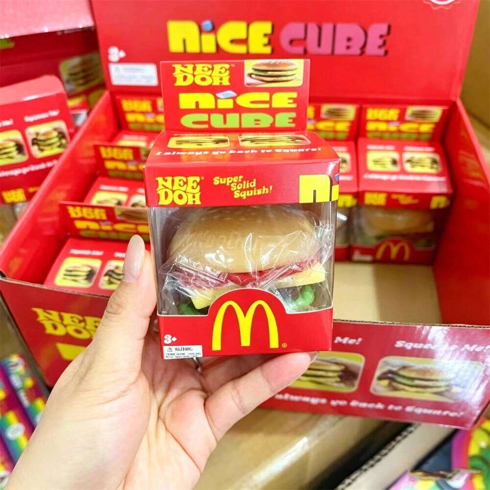 McDonald's Style Burger Squishy - NeeDoh Super Soft Squeeze Fidget Toy Anxiety Relief, Creative Sensory Stress Ball Gift W260529 - view 5