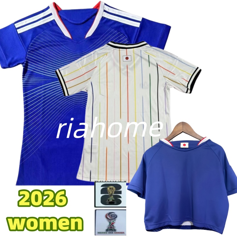 Cheap Japan women soccer jersey 2026 world cup patch Cheer Jersey Short High quality breathable home blue away white football shirts custom name and n