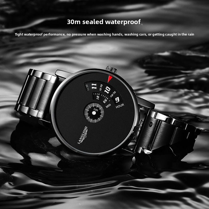LLS 2026 Luxury Men's Stainless Steel Quartz Watch Designer Wristwatch Ultra Thin Large Dial Waterproof Luminous Fashion Casual Timepiece
