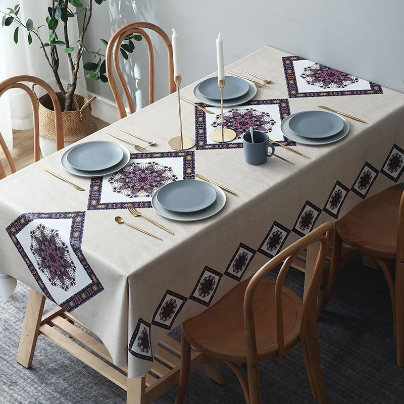 YL-38721 Custom Nordic Tablecloth, Waterproof, Oil-proof, Wash-free, Hotel Tablecloth, Coffee Table Cloth, Stain-resistant and Wear-resistant