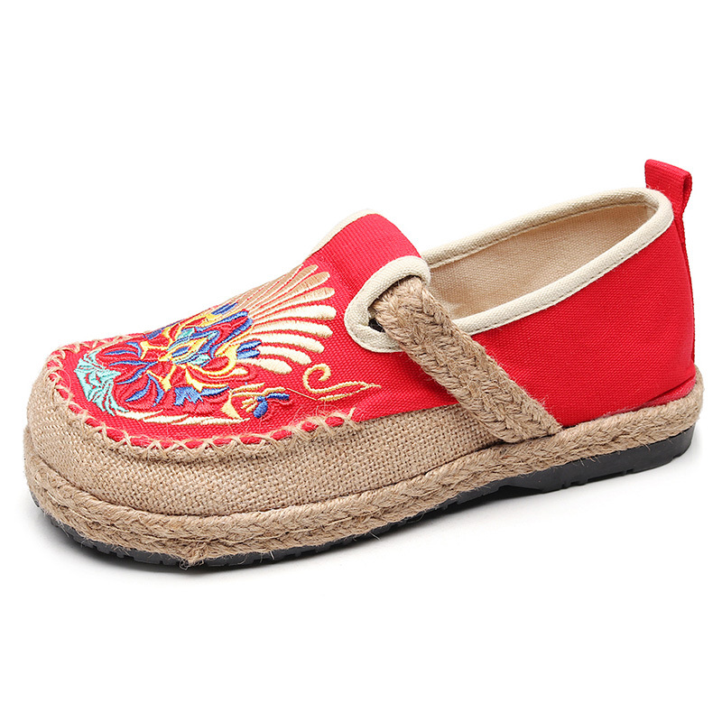 Dress Shoes Deninm Cloth Wedges Heel Sandals Women Round Toe Letter Embroider Ankle Strappy Platform Sandalias Spring Summer Vacation