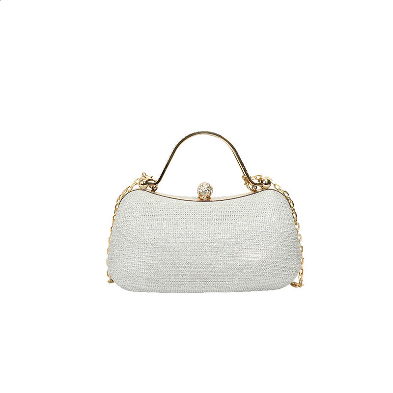 Chain Handbag Niche Womens Fashion Evening Bag Sparkling Diamond Crossbody Banquet Clutch Wedding Party 240813