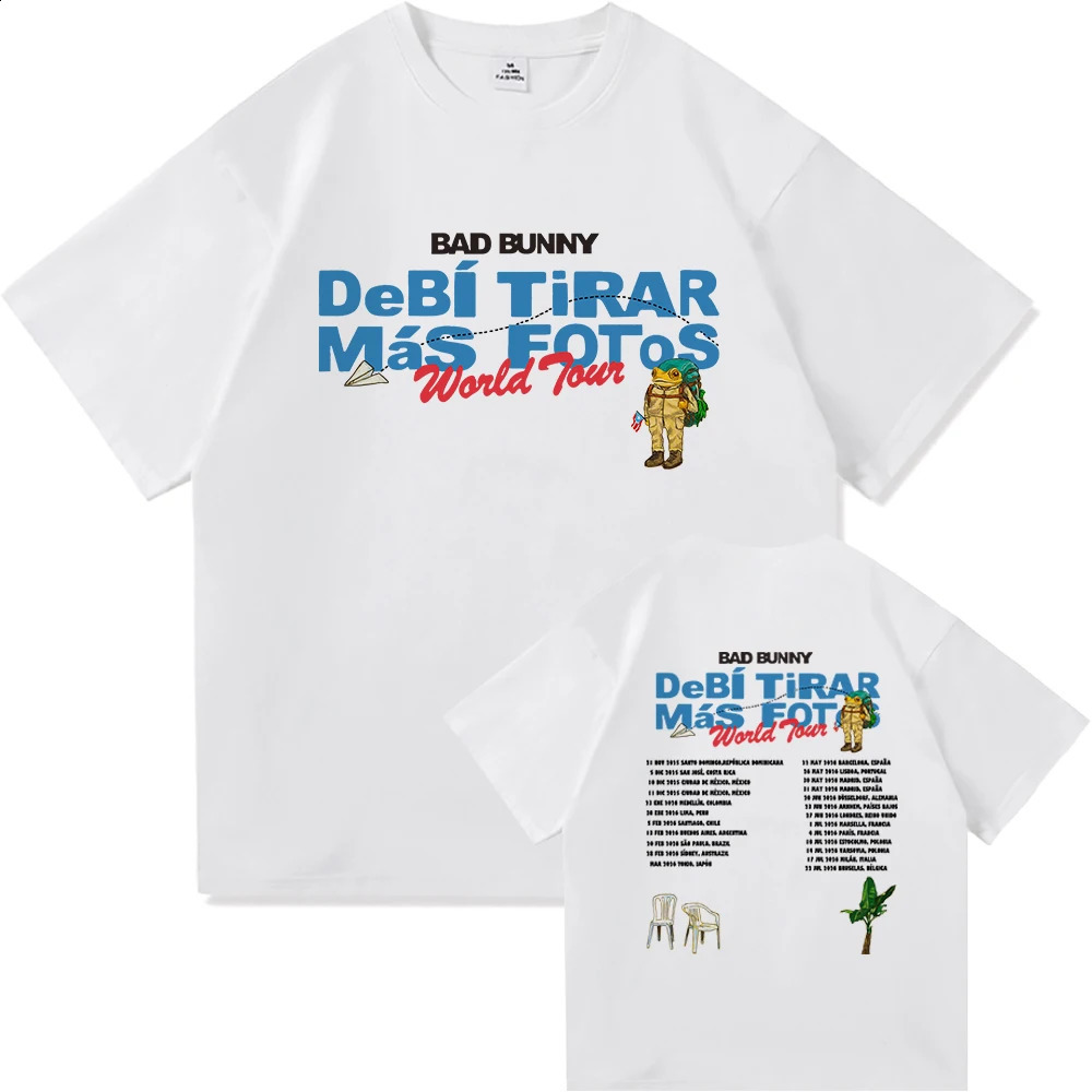Bad Bunny DTMF World Tour -2026 TShirt Menwomen Clothing Vintage Harajuku High Quality Clothes Cotton TShirts for Fans Gift 260529