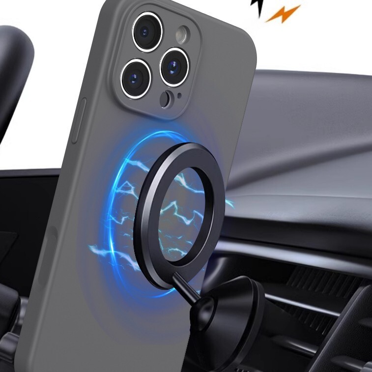 Compatible with Apple 16 Pro Max Button Full Coverage Magnetic Silicone Phone 15 Camera Protection Case