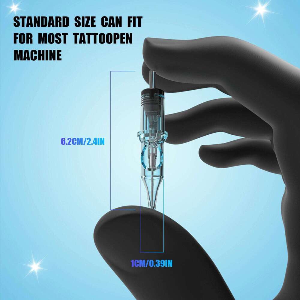 50pcs Liqi Mixed Disposable Tattoo Needles Sterile Cartridge Needles for Tattoo Machine Permanent Makeup Microblading Professional Body Art Supplies B