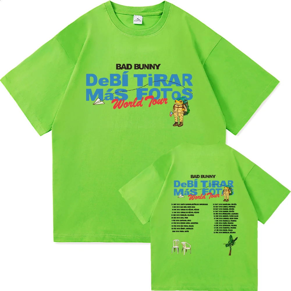 Bad Bunny DTMF World Tour -2026 TShirt Menwomen Clothing Vintage Harajuku High Quality Clothes Cotton TShirts for Fans Gift 260529