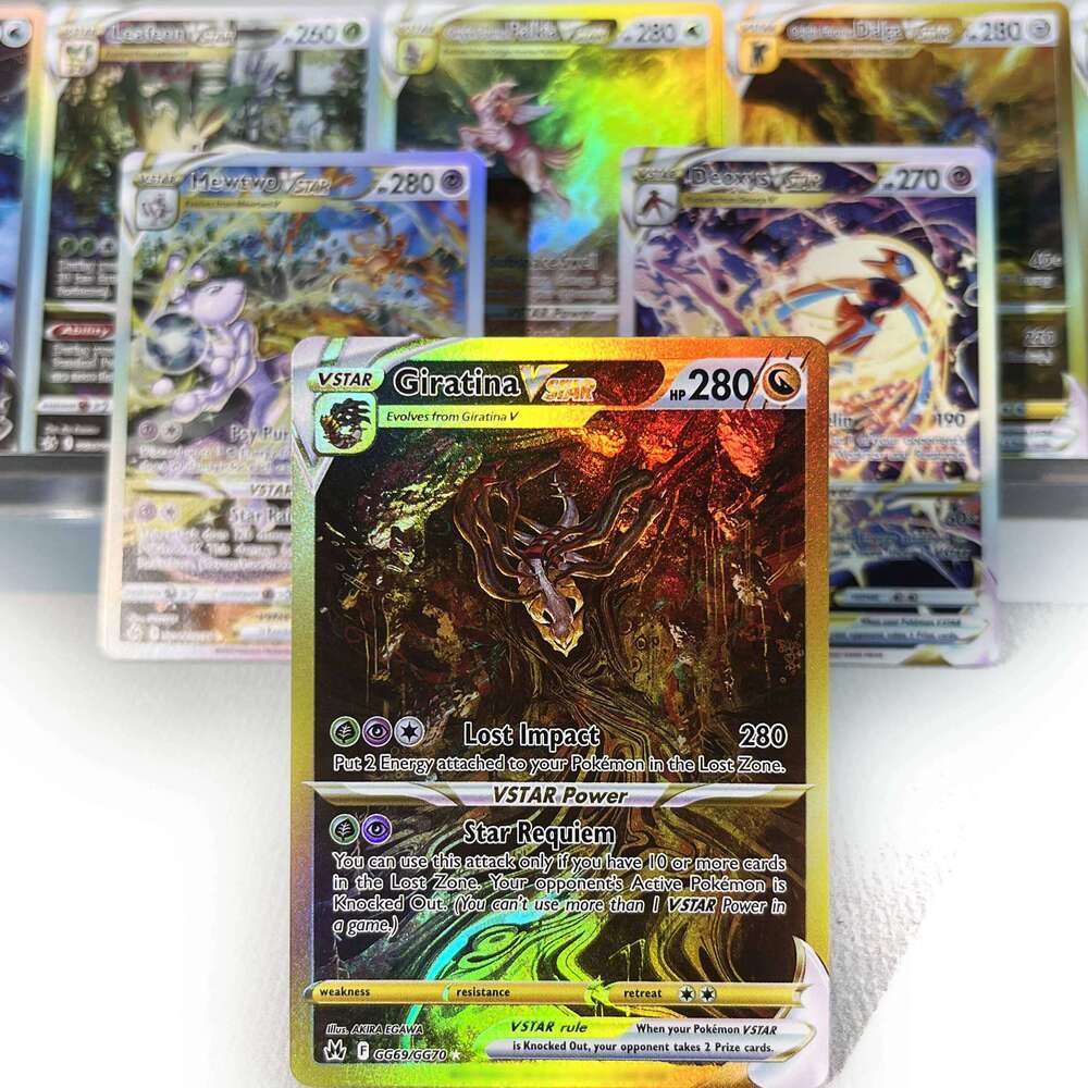 Crown Zenith PKM Cards PTCG5-C Rainbow Rare Mewtwo Giratina Arceus Leafeon VSTAR Collection Battle Toys Gifts for Hobbies W260529 - view 3