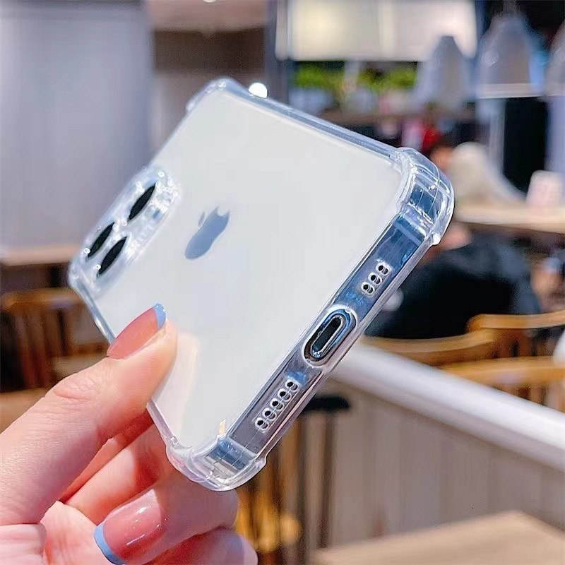 High-quality 1.8mm thick four-corner anti-drop iPhone 17 phone case suitable for Apple 16 Pro Max 14 protective cover