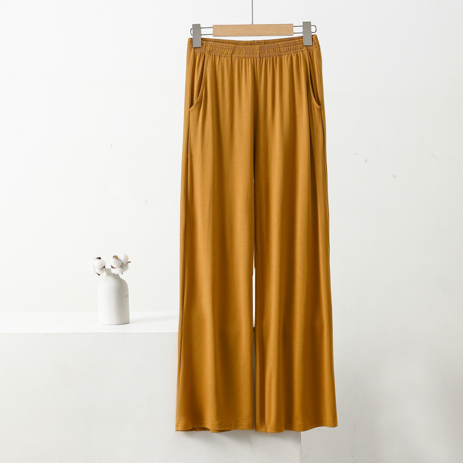 Women's Sleepwear Modal Cotton Home Pants with Pocket for Women's Spring and Summer 8xl Loose Casual Wear Thin Wide Leg Pajamas Pants 231026