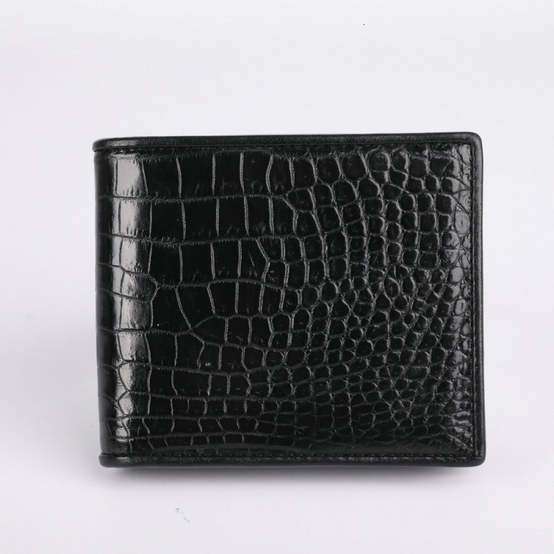 Designer Bag Crocodile Men's Genuine Leather Horizontal Business Casual Fashion Short Small Wallet Manufacturer Wholesale Outdoor Recreation - view 4