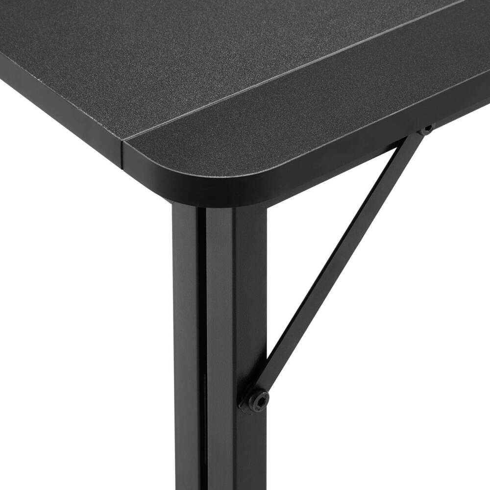 Folding Desk Small Foldable Desk for Small Space, 31.5 Inches Writing Computer Desk in Study, Home Office Foldable Office Desk for Bedroom 80*40,black