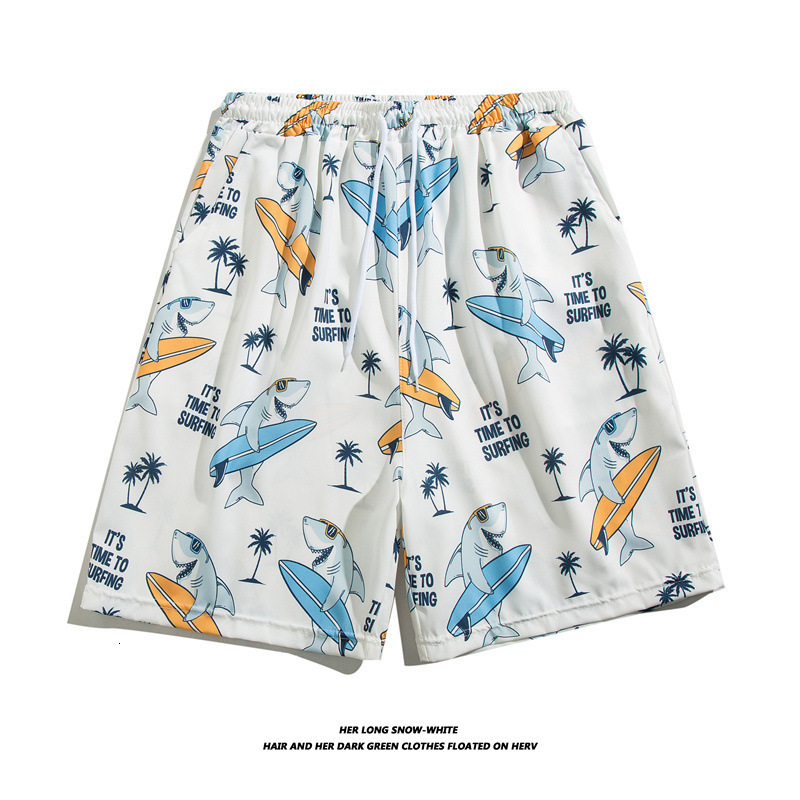Men's Luxury Designer Outdoor Casual Beach Pants Summer Ice Silk Thin Trendy Floral Shorts Loose Fashion Casual Home Quick Drying Loose Oversized
