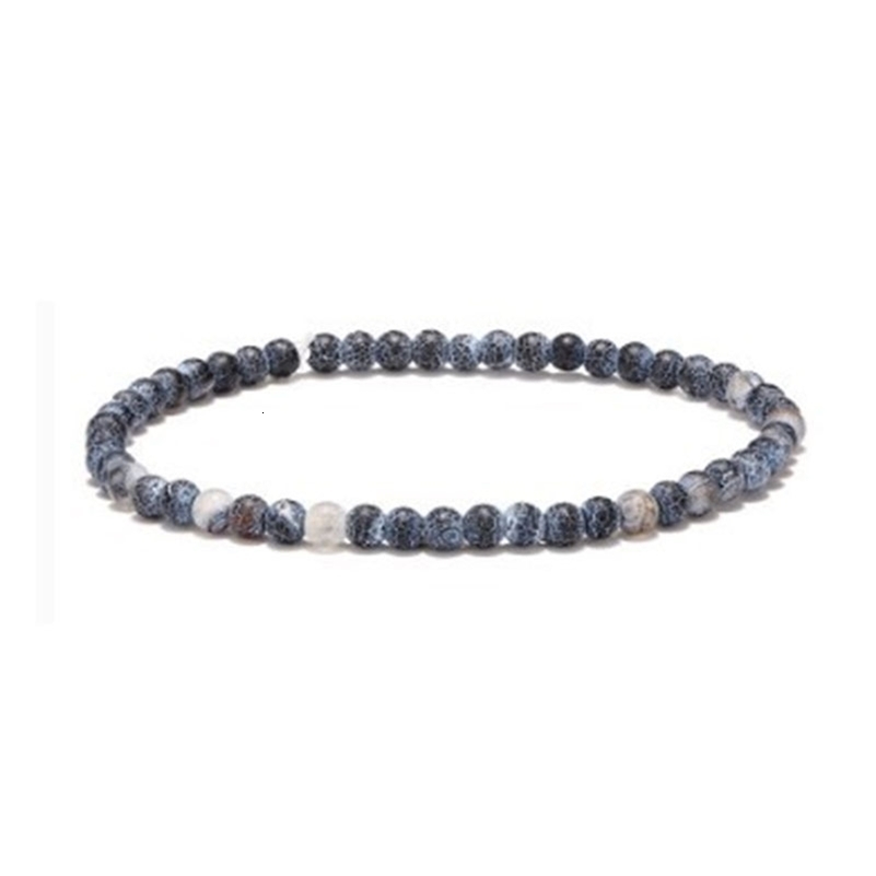 accessory 4MM weathered agate tiger eye stone and volcanic beaded bracelet with a unique fresh style 241010