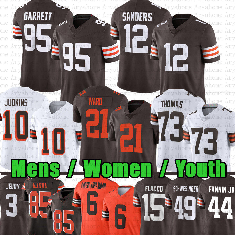 Shedeur Sanders Myles Garrett Football Jersey Quinshon Judkins David Njoku Joe Thomas Jerry Jeudy Joe Flacco Dillon Gabriel Harold Fannin Jr Carson Sc