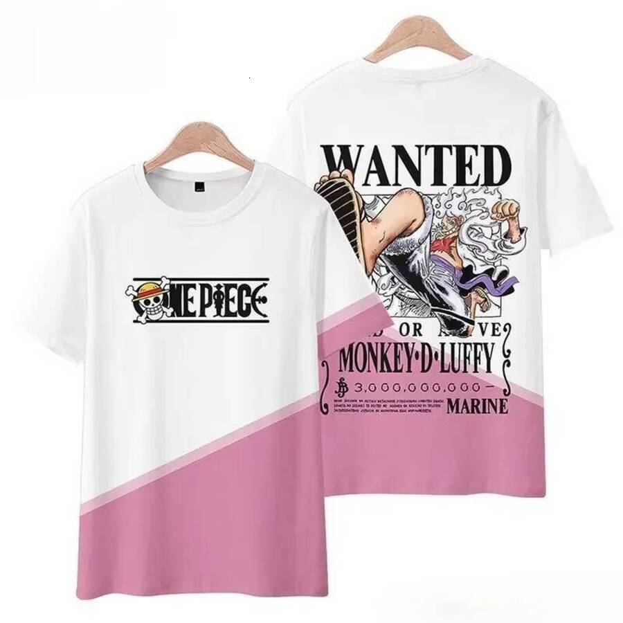 One Piece Short Sleeve Brand, Same as Ace Luffy's Clothing, Trendy Anime T-Shirt, Suitable for Male Students, New Style 2025, Breathable, wholesa