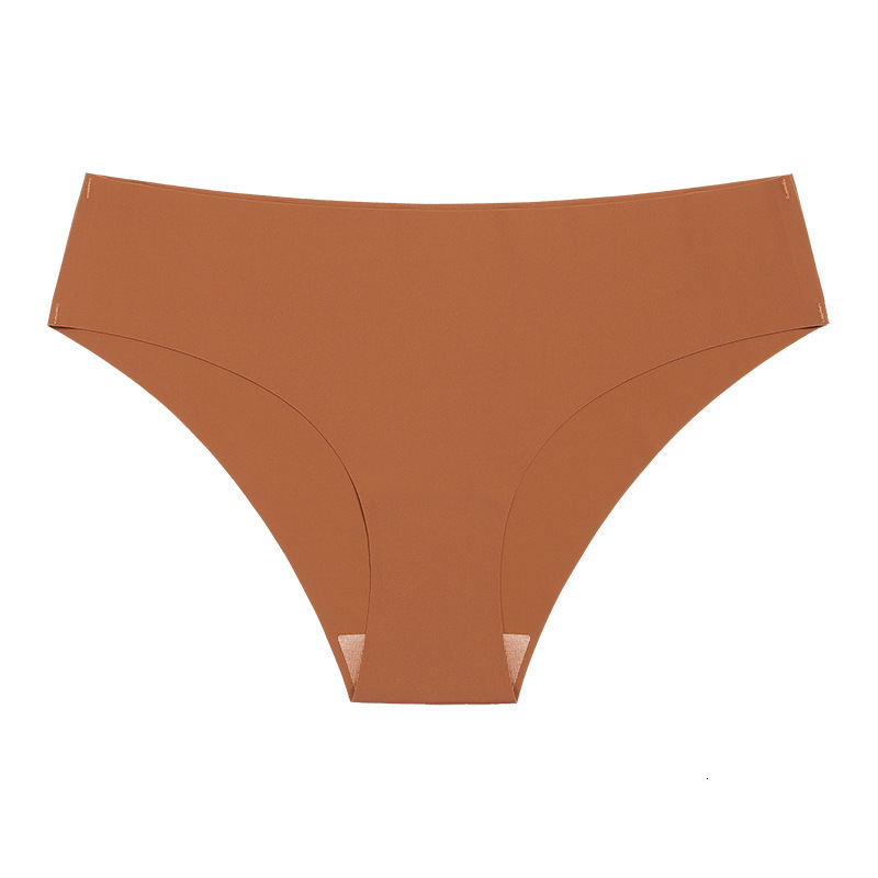 Plus Size Ice Silk Seamless Panties Low Waist, Breathable Anti-Bacterial No ShowT-Pants, Breathable, Quick-Dry, One-Piece Nude-Feel Women's Sport - view 5