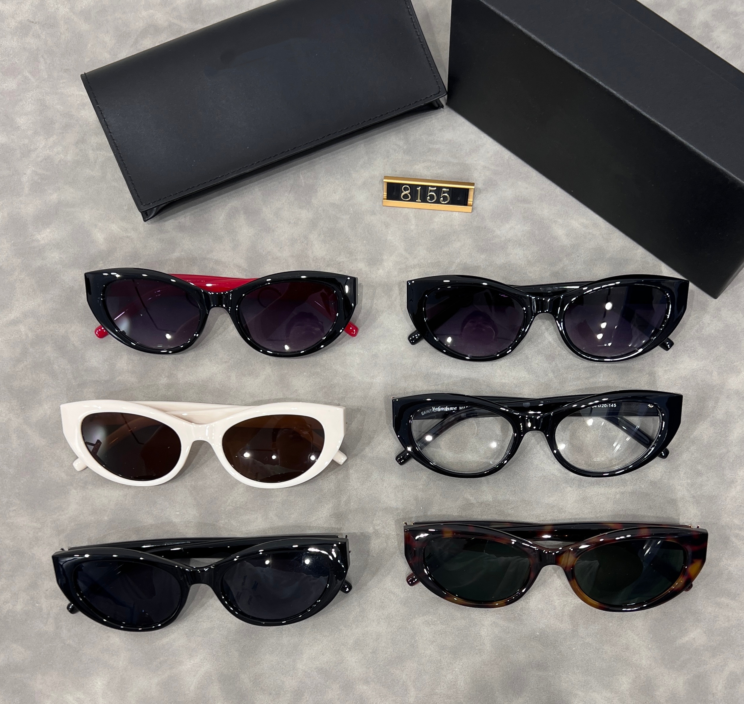 Vintage Cat Eye Sunglasses for Women Luxury Designer Metal Logo Shades UV400 Outdoor Fashion Eyewear Model 8157