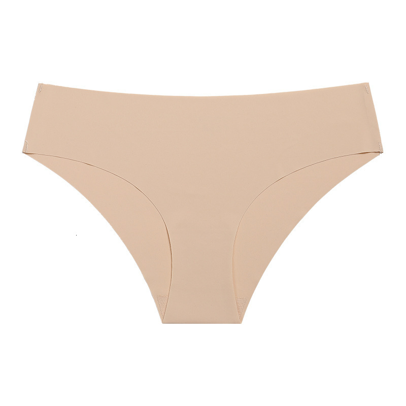 Plus Size Ice Silk Seamless Panties Low Waist, Breathable Anti-Bacterial No ShowT-Pants, Breathable, Quick-Dry, One-Piece Nude-Feel Women's Sport - view 4