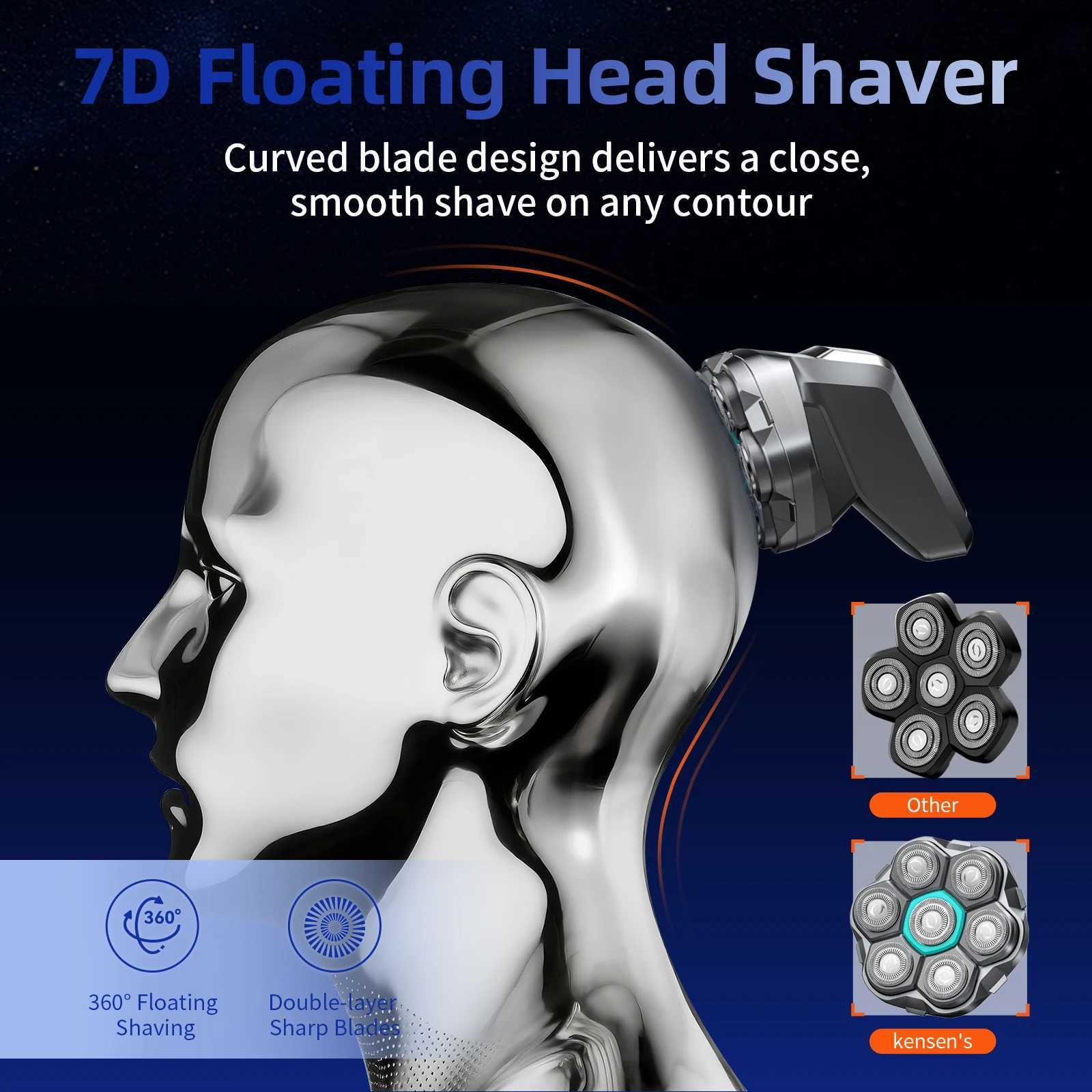 Kensen S32 Electric Shaver for Men 7D Floating Cutter USB-C Rechargeable 8100/8500 RPM IPX6 Waterproof Magnetic RazorJ260530 - view 4