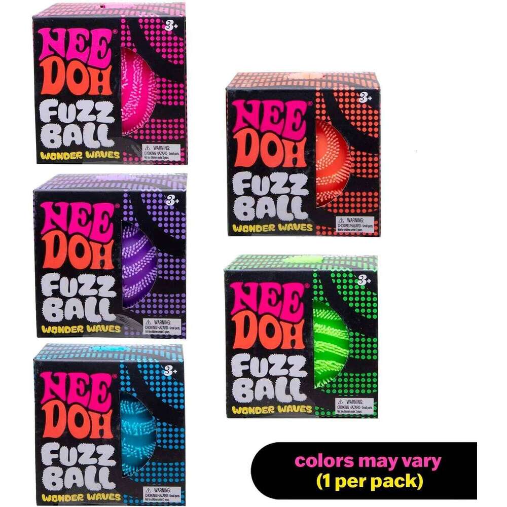 Schylling NeeDoh Wonder Waves Fuzz Ball, Tactile Squeeze Stress Reliever for Kids & Adults 26L0530 - view 3