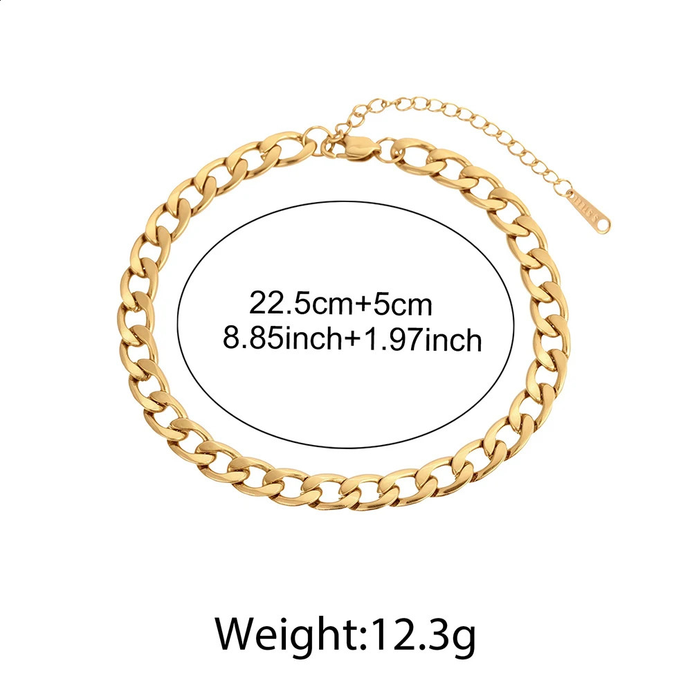 DOTIFI Stainless Steel Minimalist Chain Ankle Bracelet For Women Cuban Chain Fashionable And Unique Versatile Ankle Jewellery 260528 - view 6