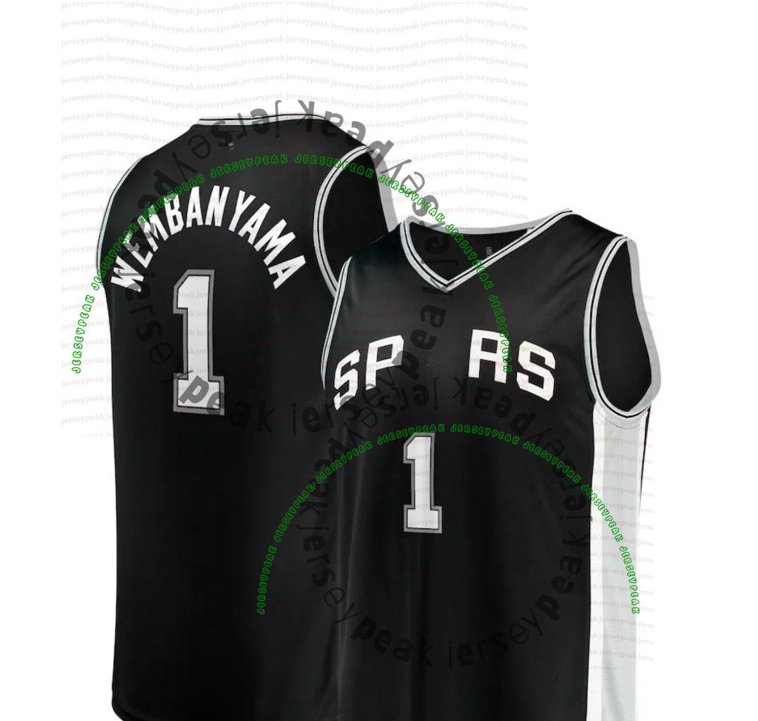 Stitched 1 Wembanyama 2026 City Edtion Basketball Jersey Castle Fox Vassell Sochan Kornet Johnson Ingram Barnes Embroidered Sports Jersey Breathable 0