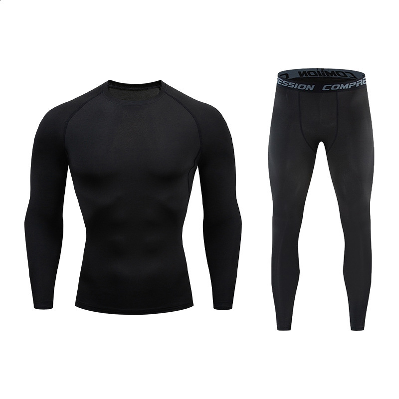2pcs Men Compression Sportswear Suit Elastic Training Sports Yoga Sets Workout Jogging Fitness Clothing Tracksuit Pants Sporting 260325