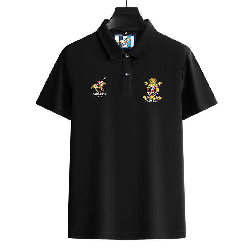 Designer Short-sleeved Shirt With Exquisite Embroidery Casual And Business-style Polo Shirt With A Turned-down Collar Stylish And Luxurious For Men88