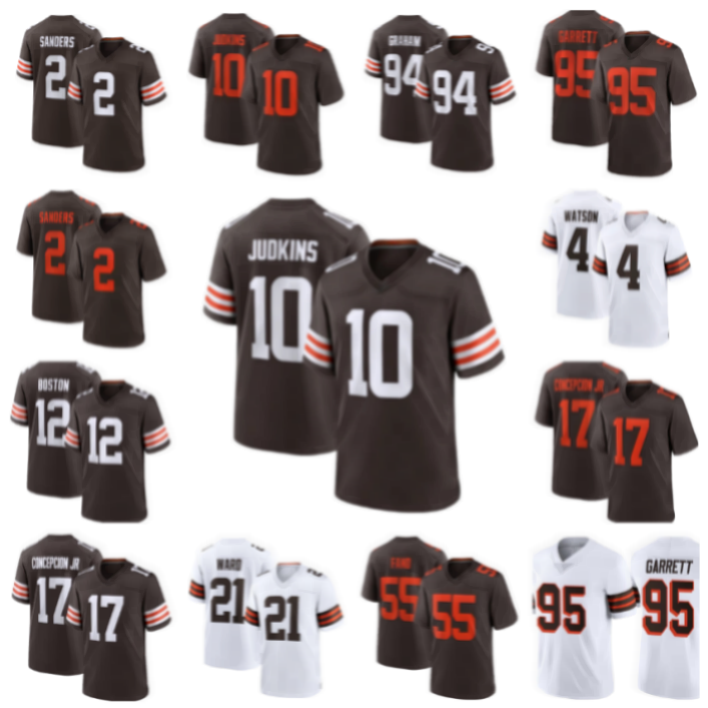 Clevelandcity Brown Jersey Shedeur Sanders Quinshon Judkins Myles Garrett Mason Graham Football Jerseys Njoku Jeudy Ricci Hicks Kosar Joe Thomas Schwe
